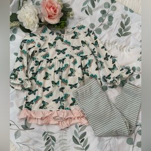 EUC Burt Bee’s Girls Butterfly outfit